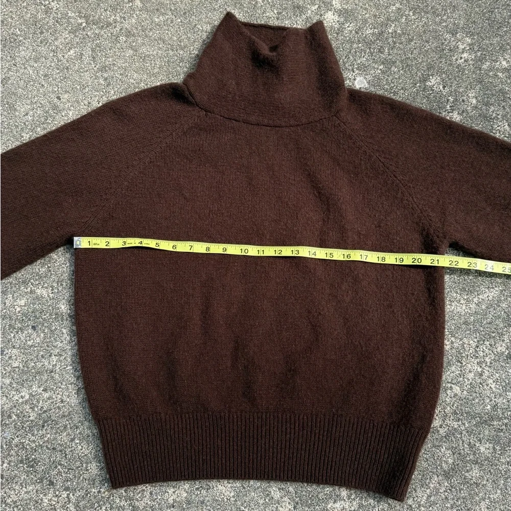 CAARA Zora Merino Wool Turtleneck Sweater Brown Size S – Cozy Luxe Basic